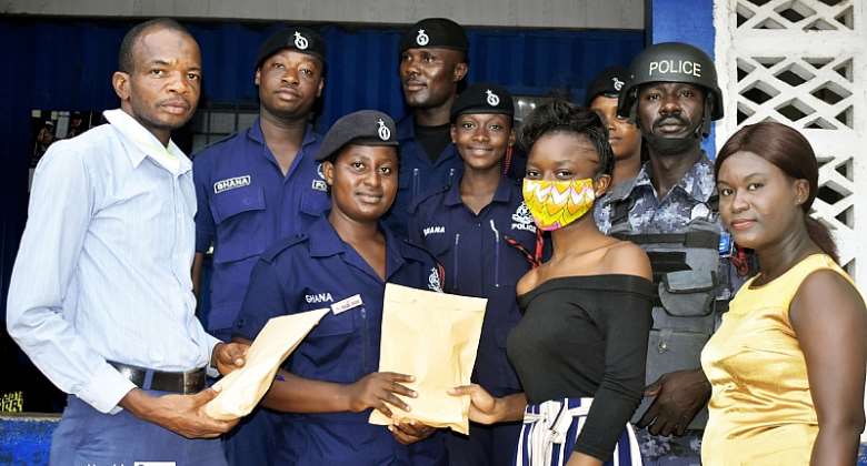 Huckleberry Donate Face Masks To Kokrobite District Police