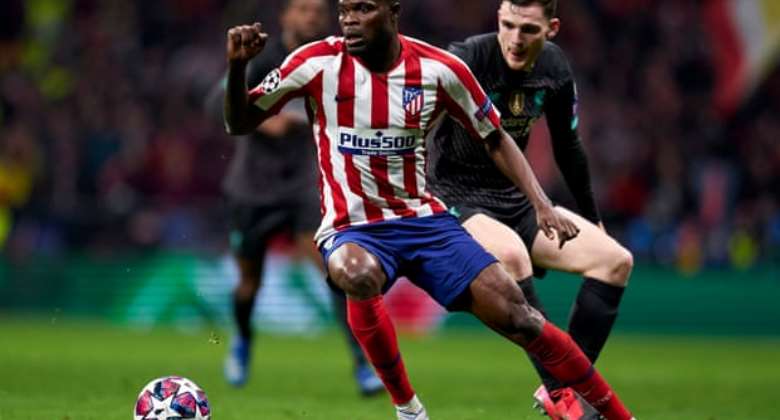 Thomas Partey in action against Liverpool at Anfield