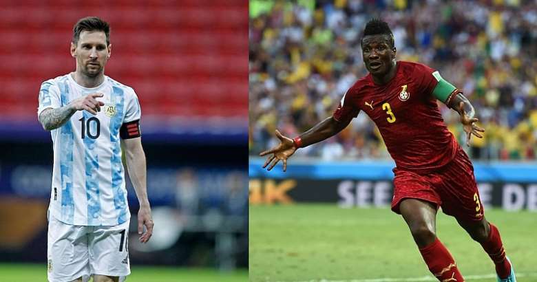 He is one of the greatest goal scorers - Argentine legend Lionel Messi praises Asamoah Gyan