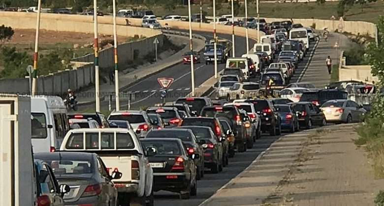 'We're getting heart attack, BP' — Commuters lament traffic congestion on Adentan-Dodowa road