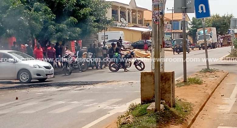 Nkoranza youth clash with police over suspicious murder of Albert Donkor