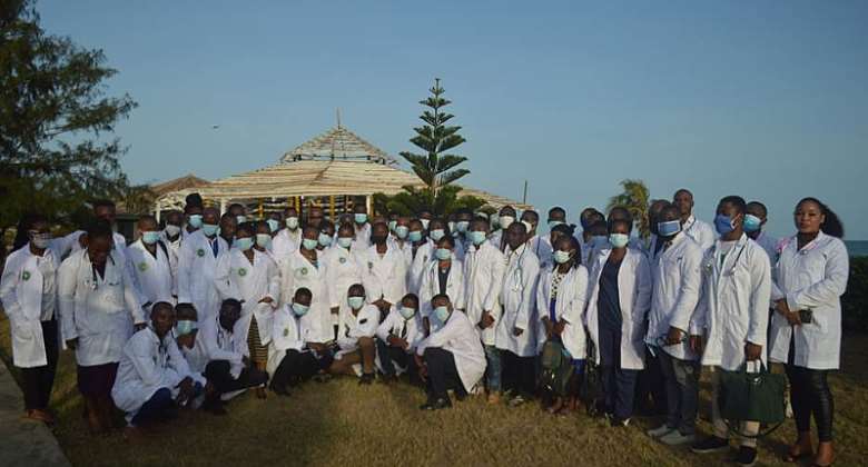 Fig 1.Modern Naturopathic Medical Students at Nyarkotey College of Holistic Medicine play integral part in the fight against COVID 19.
