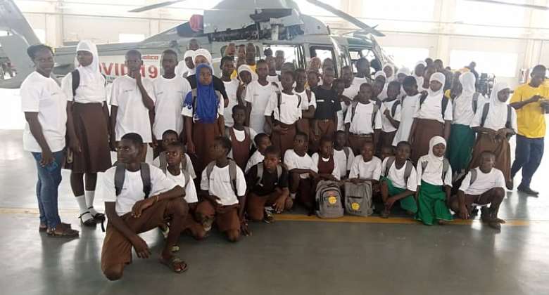 Learners at the Tamale Airport