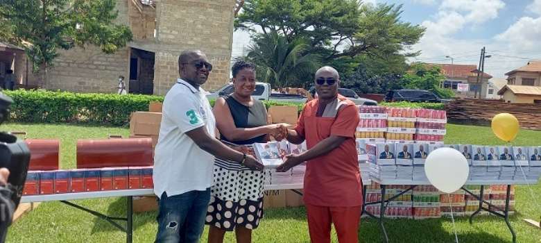 Friends of NAPO donate educational materials to Manhyia schools on his 54th birthday