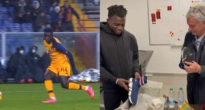 They laughed at his fake trainers- Jose Mourinho reveals why boughtGhana's Afena-Gyan Balenciaga sneakers