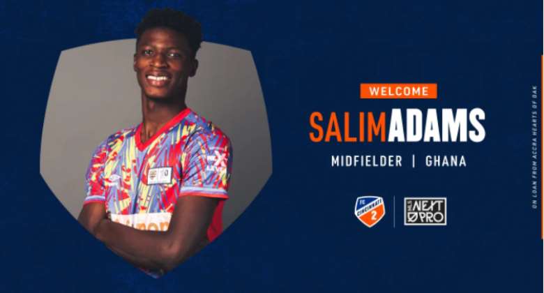 Hearts of Oak promising attacker Salim Adams joins FC Cincinnati 2 on loan