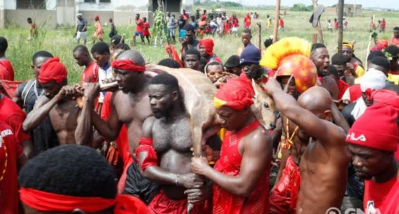 Chiefs, people of Effutu mark high point of Aboakyer festival