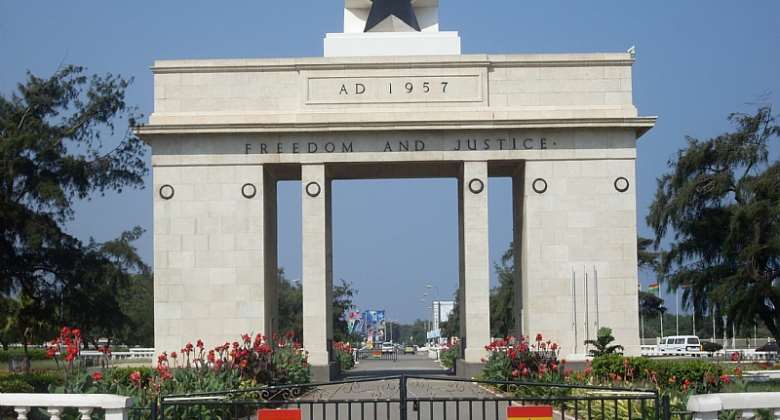 The Independence Arch in  Accra represents Ghanaamp;39;s democracy - Source: