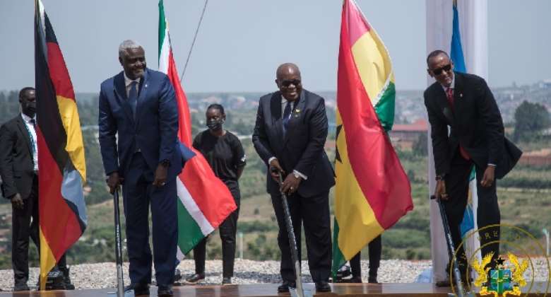 Akufo-Addo joins Kagame to cut sod for construction of BioNTech vaccine plant at Kigali