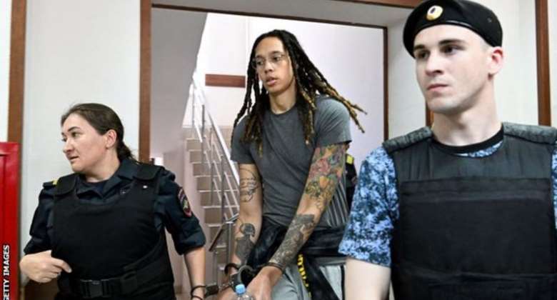 Griner arrives at her court hearing in Russia