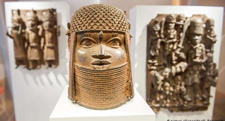 Benin Bronze artworks at the MKG museum in Hamburg
