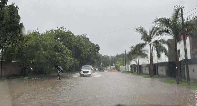 Parts of Accra flooded after downpour; roads submerged