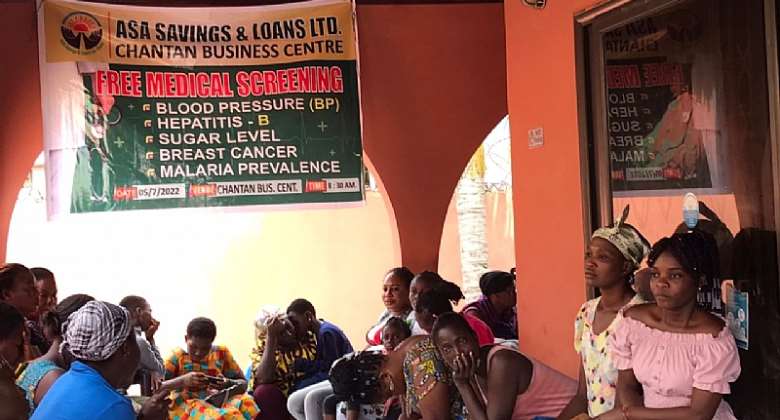 Accra: ASA Savings and Loans holds free health screening for clients, residents of Chantan