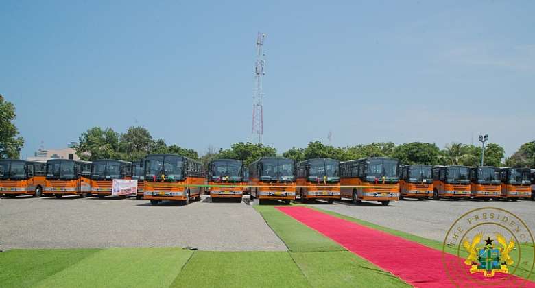 Akufo-Addo hands over 45 Metro Mass buses, commends Belgian government