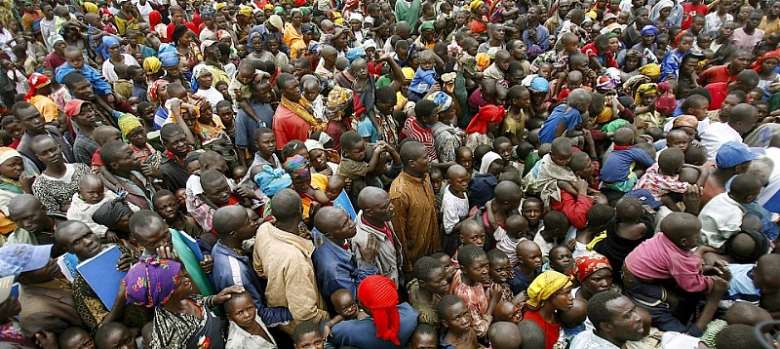 The faster population growth of Africa due to its increasing birth rate per head
