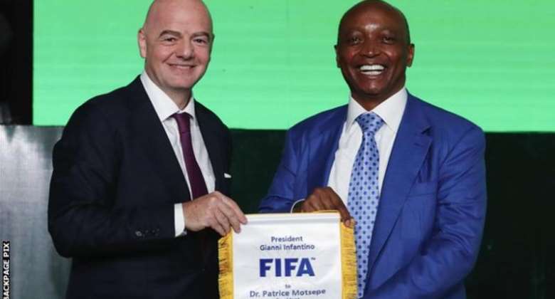 Gianni Infantino left has a close working relationship with the Confederation of African Football president Patrice Motsepe