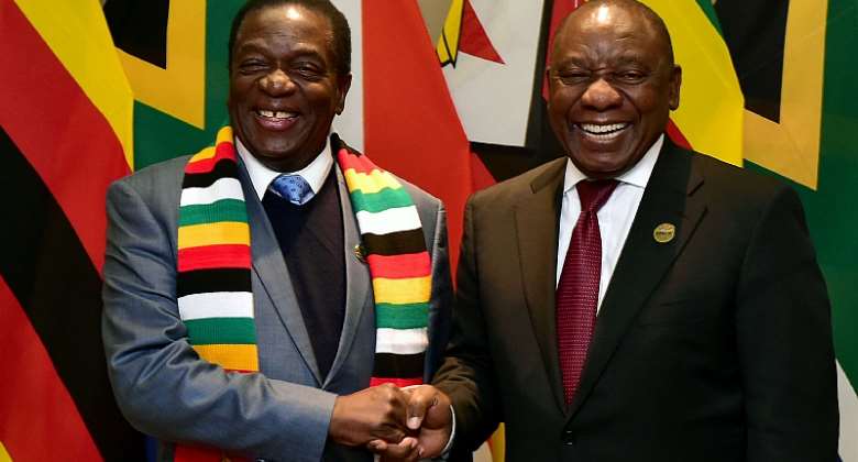 President Emmerson Mnangagwa of Zimbabwe and President Cyril Ramaphiosa of South Africa in 2018. - Source: GCIS