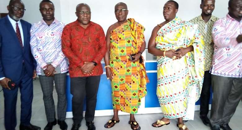 Hon. Seth Acheampong 3rd from left with some dignitaries