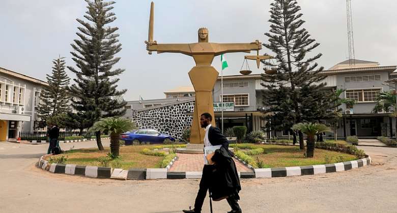 The Federal High Court in Lagos, Nigeria, is seen on February 18, 2020. A court in Cross River State recently acquitted two journalists over their 2019 protest coverage. ReutersTemilade Adelaja
