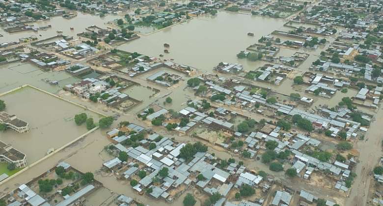 An aerial view of N'djamena following heavy rains in August 2022. Photo: IOMAnne Schaefer 2022.