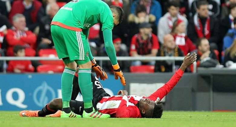Concern for Ghana ahead of September friendlies as striker Inaki Williams picks an injury