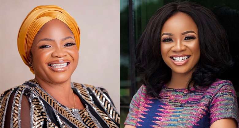 Serwaa Amihere left and her mother