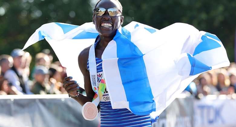 Kenyan-born Lonah Chemtai Salpeter won marathon bronze for Israel at the 2022 World Athletics Championships. - Source: Carmen MandatoGetty Images