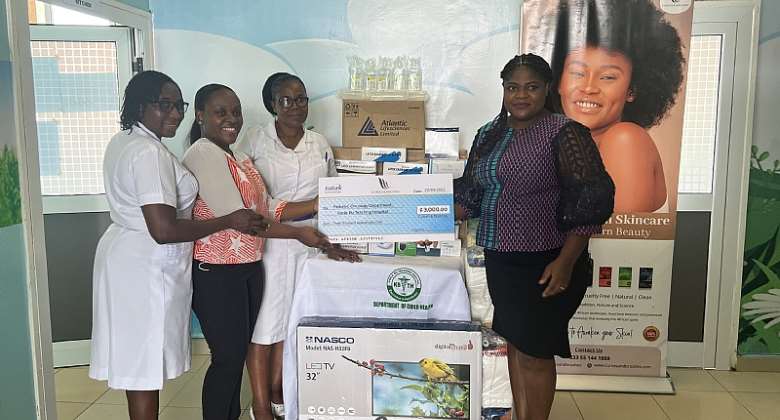 Curves and Brushes donates cash, medical items to Korle-Bu's Pediatric Oncology Unit