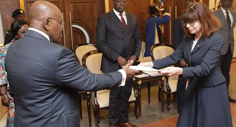 Four envoys present credentials to Akufo-Addo