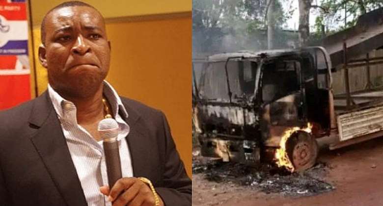Chairman Wontumis mining truck allegedly burnt by Samartex Timber Company