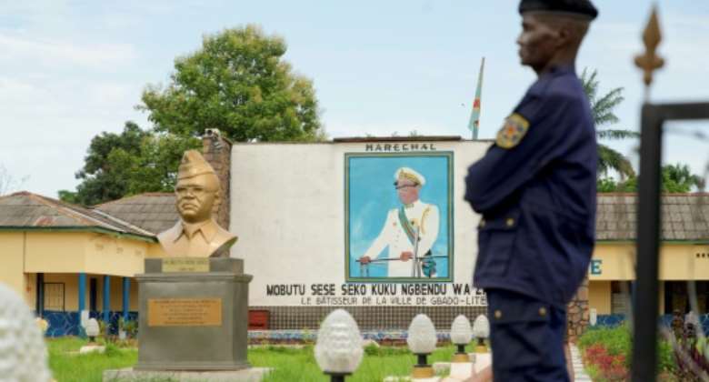 A monument to Mobutu, who spent his childhood in Gbadolite.  By Junior KANNAH AFP