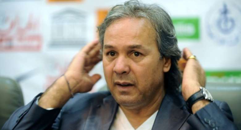 Algerian former football player Rabah Madjer speaks during a news conference in 2012.  By Farouk Batiche AFPFile