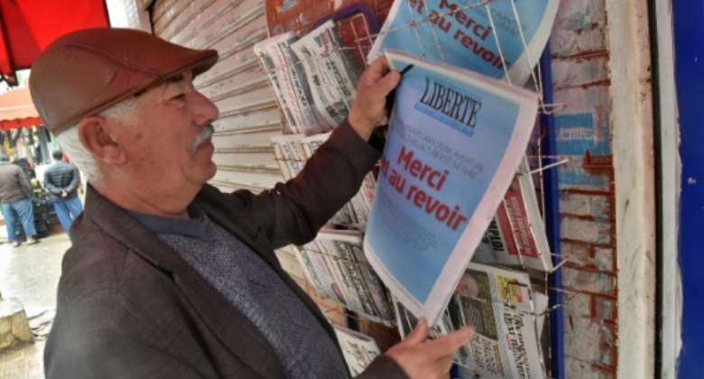 Algeria's French-language newspaper Liberte ran its final edition on April 14.  By RYAD KRAMDI AFP