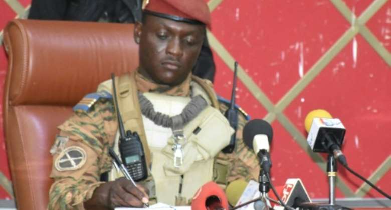 Burkina Faso's new self-proclaimed leader is a 34-year-old captain, Ibrahim Traore.  By - AFP