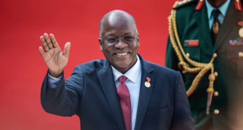 Coronavirus criticism: Magufuli, pictured in Pretoria last May at the inauguration of South African President Cyril Ramaphosa.  By Michele Spatari AFPFile