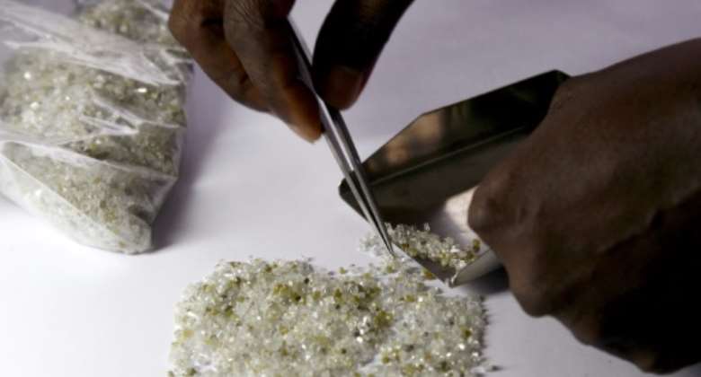 Diamonds are a major income source for cash-strapped Zimbabwe.  By ISSOUF SANOGO AFP