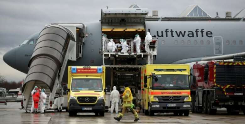 EU member Germany is transferring Covid patients across the country by plane to deal with the latest wave.  By Ronny Hartmann (AFP)