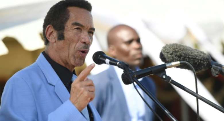 Former president Ian Khama, pictured in May 2019 when he quit the ruling Botswana Democratic Party founded by his father.  By Monirul BHUIYAN AFP