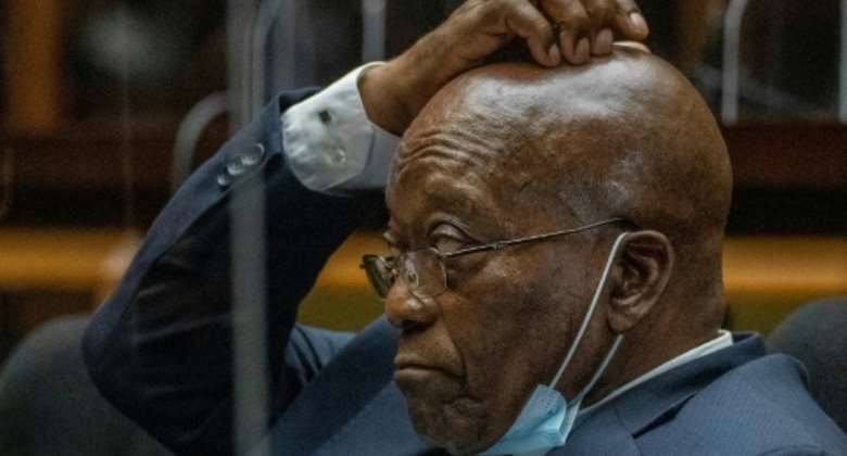 Former South African president Jacob Zuma, 80, is on medical parole.  By Jerome Delay POOLAFPFile