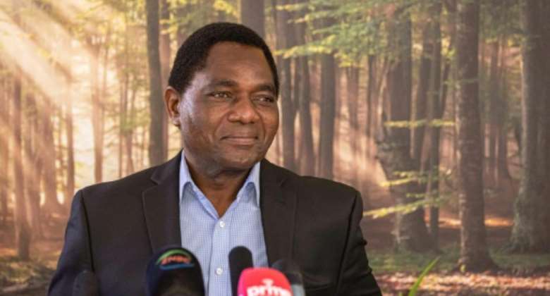 In his sixth bid for the presidency, Hakainde Hichilema defeated the incumbent Edgar Lungu, 64, by almost one million votes.  By Patrick Meinhardt AFPFile
