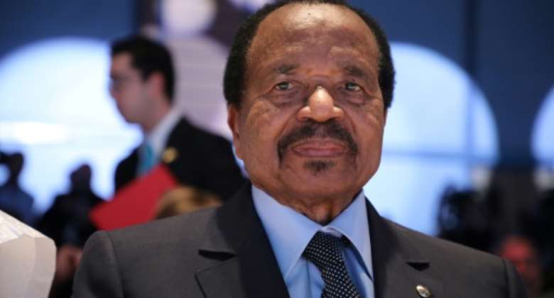 Longevity: President Paul Biya has been in power since 1982.  By Ludovic MARIN AFP