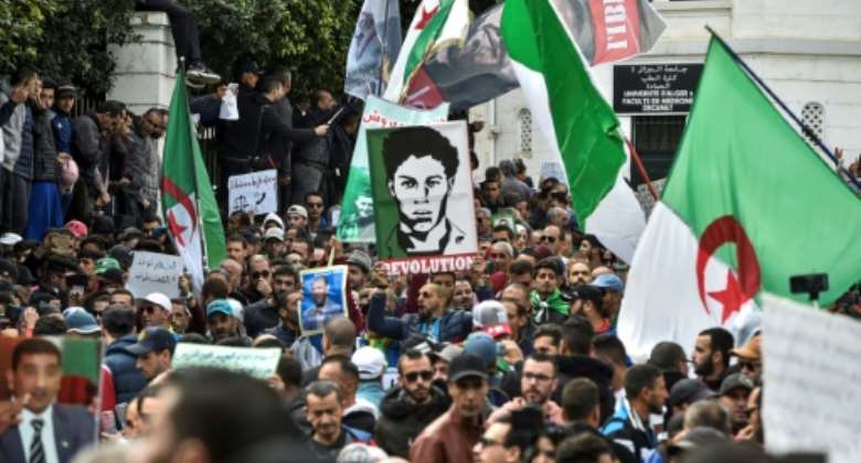 Mass protests by Algerians angry at corruption and cronyism led to the resignation of president Abdelaziz Bouteflika last year.  By RYAD KRAMDI AFPFile