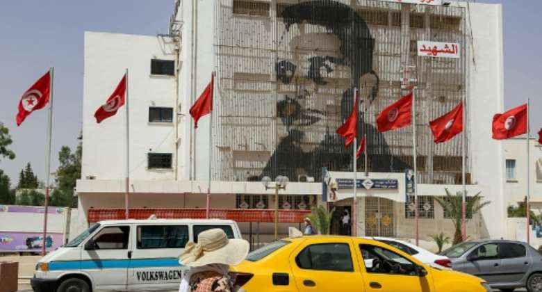 Mohamed Bouazizi Square in the town of Sidi Bouzid in central Tunisia was named after a vegetable salesman who, angered by police harassment, set himself ablaze on December 17, 2010 sparking Tunisia's uprising and the Arab Spring revolts.  By ANIS MILI (AFP/File)