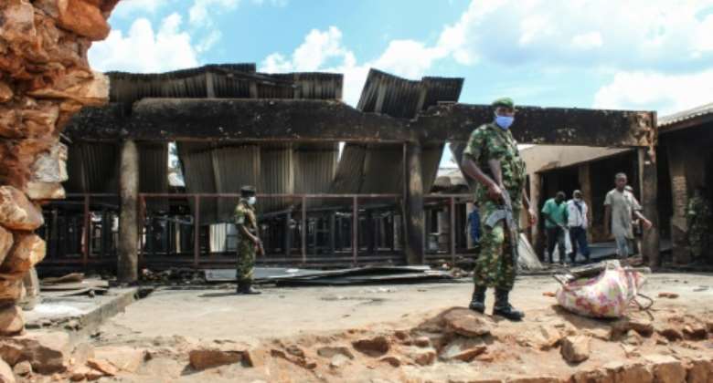 Much of the prison in Burundi's political capital Gitega was destroyed.  By - AFP