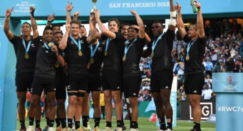 New Zealand won the men's and women's events at the last Sevens Rugby World Cup in San Francisco in 2018.  By Mark RALSTON AFPFile