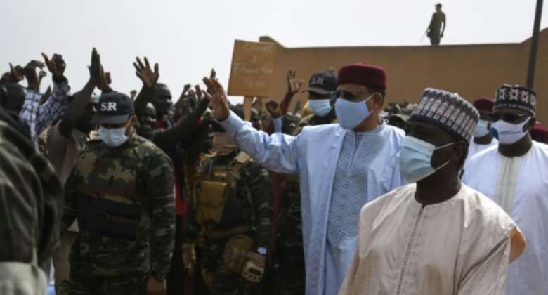 Niger's President Mohamed Bazoum, visiting the region for the first time since his election in February, says the army has gained the upper hand against the jihadists.  By BOUREIMA HAMA (AFP)