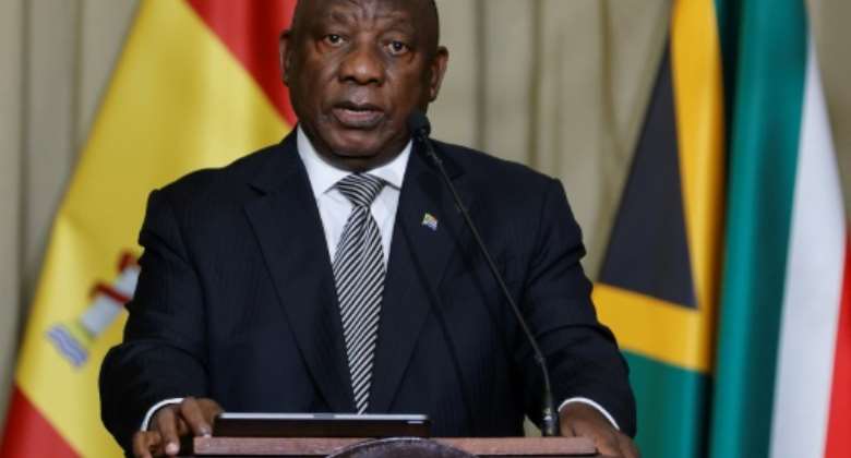 Ramaphosa is bidding for a second term as head of the ruling ANC.  By Phill Magakoe POOLAFP
