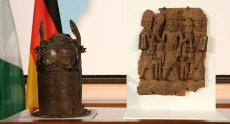 Some Benin bronzes will be displayed in Germany before being repatriated to Nigeria.  By Adam BERRY AFP