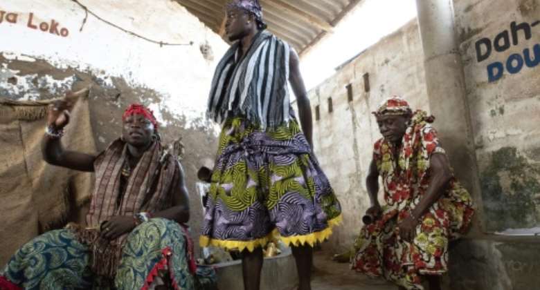 Some of the rituals of Benin's Voodoo followers took place at the Dah-Gbo Zonon convent in Ouidah.  By Yanick Folly AFP