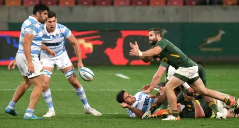 South Africa scrum-half Cobus Reinach R is just one of four players to remain in the starting XV from Saturday's win over Argentina.  By Michael Sheehan AFP